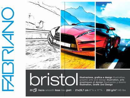 Fabriano Bristol Glued Block A4 Sketch Pad