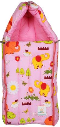 OLE BABY 3 in 1 Colorful Elephant Flower Tree Hooded Reversible Carry Nest Sleeping Bag