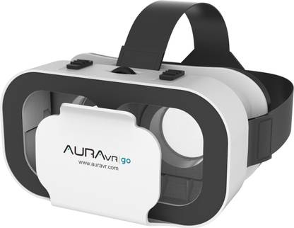 AuraVR Go Virtual Reality VR Headset with inbuilt clicker button and bigger adjustable lenses