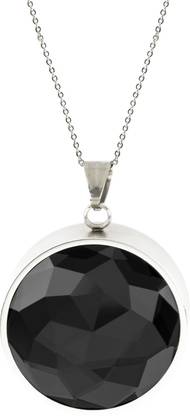 Safer Smart Jewellery By Leaf- Power, Onyx Black Pendant, White Safer V1 Safety Smart Tracker