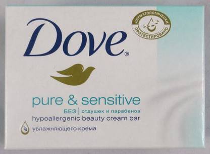 DOVE Pure & Sensitive Bar Beauty Cream Bar Soap (Pack of 12)