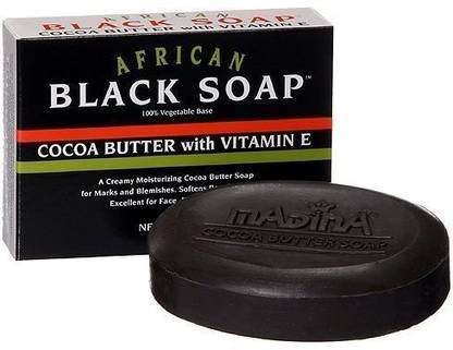 madina Madina African Black Soap--Cocoa Butter--6 Pack