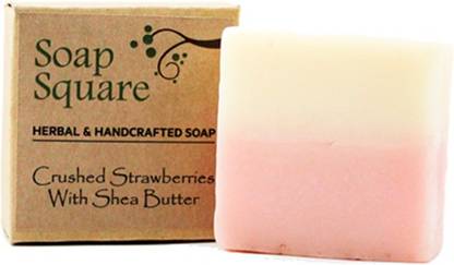 Soap Square Crushed Strawberries With Shea Butter