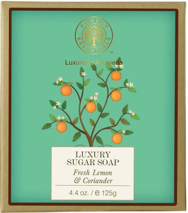 Forest Essentials Luxury Sugar Soap Fresh Lemon & Coriander