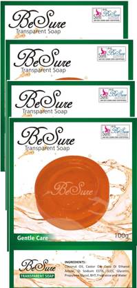 Besure Gentle Care Transparent Soap Pack Of 4 100g