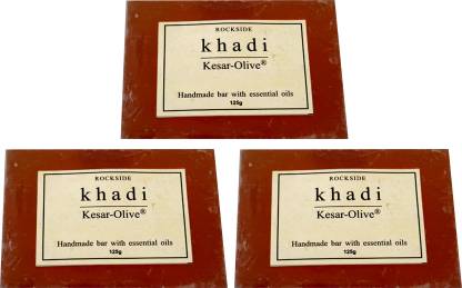 Rockside Khadi Kesar Olive Herbal Soap