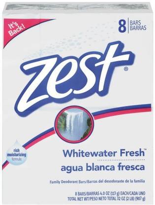 Kodiake Zest 8-Bar Bath Size Soap Whitewater Fresh