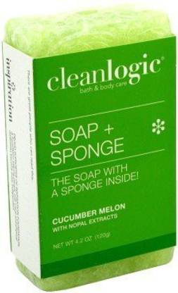 Cleanlogic Soap + Sponge The Soap With A Sponge Inside! (Pack of 2) (Cucumber Melon)