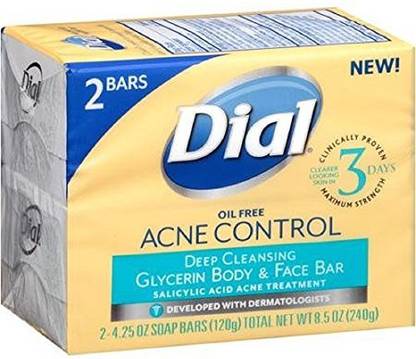 Dial Acne Control Deep Cleansing Glycerin Body & Face , 2 Count [pack Of 3] Soap