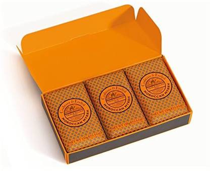 Crabtree & Evelyn Triple Milled Soap Set for Men, Moroccan Myrrh