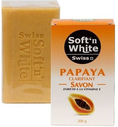 Swiss Soft'n White Papaya Clarifiant SAVON Soap