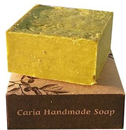 Caria Handmade Soap Olive and Wild Pistacia Oil (Bittim) 100% Natural Traditional Castile Soap Bar From Siirt Mardin Turkey