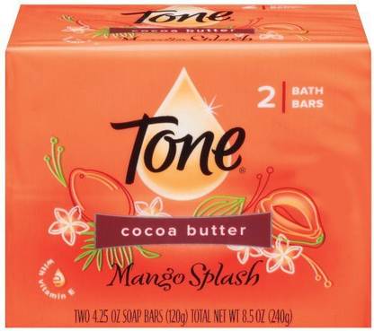 Tone Tone Bath Soap Mango Splash With Cocoa Butter And Botanicals 2-Count
