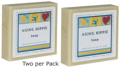 Mountain Country Soap Aging Hippie Natural Patchouli Olive & Cocoa Butter Soap Pack of 2
