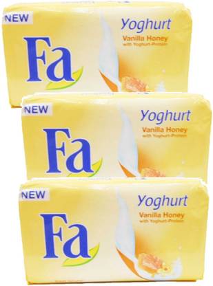 FA Yoghurt Vanilla Honey Soap Bars ( Pack of 3)