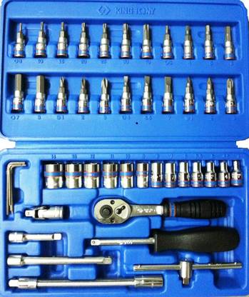 King Tony 46 Pcs 1/4" Drive Socket Set