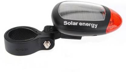 ADRAXX Solar Power Bike Bicycle Rear Tail Red 2 LED 4 Mode Light Lamp Solar Light Set