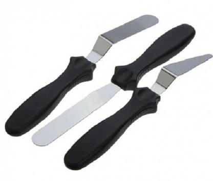 HPK 3pcs Stainless Steel Smoother Spatula Cake Decorating Tool Non-Stick Spatula
