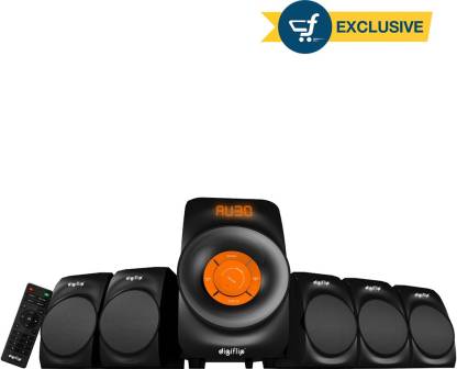 DigiFlip 5.1 Channel 20W PS046 Speaker(with Remote Control, USB Support, 2000 Watt PMPO)