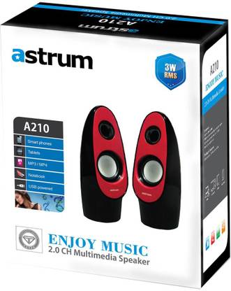 ASTRUM A 210 RD 3 W Laptop/Desktop Speaker