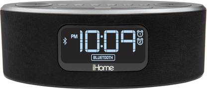 iHome Bluetooth Stereo FM Clock Radio and Speakerphone with USB Charging Portable Mobile/Tablet Speaker