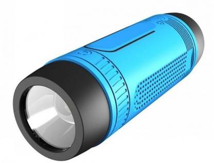 Selvel 4-in1 Waterproof Wireless Portable Bluetooth Speaker FM Radio with Powerful Torch 4000 mAh Powerbank and Travel Gear Holder 3 W Portable Bluetooth Speaker