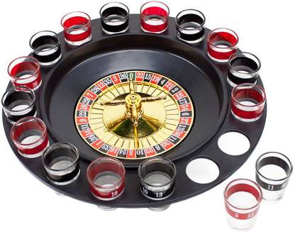 Smiledrive Casino Drinking Game Roulette Spin n Shot - with 16 Shot Glasses
