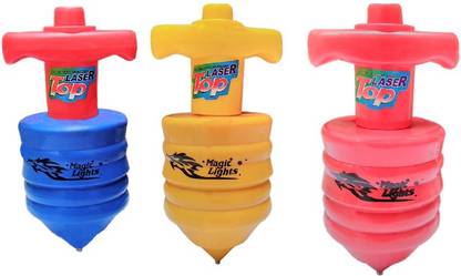 NEW PINCH Musical Laser Spinning Top With Lights effects(pack of 3)