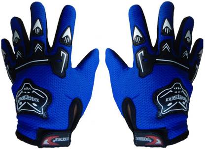 KNIGHTHOOD 1 Pair of Hand Grip for Bike Motorcycle Scooter - (Blue M) Riding Gloves