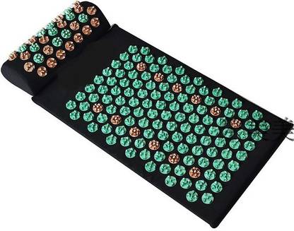Massagemat Healthy Massage Chinese Walk Stone Pain Relieve Foot Leg Health Care Acupressure Black 10 mm Yoga Mat