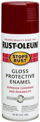 RUST-OLEUM Stops-Rust-Enamel-Multi-Purpose Maroon Spray Paint 340 ml