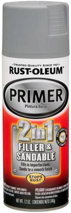 RUST-OLEUM Automotive-2-in-1-Filler-and-Sandable-Primer Grey Spray Paint 340 ml
