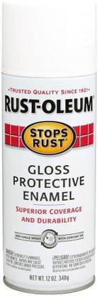 RUST-OLEUM Stops-Rust-Enamel-Multi-Purpose White Spray Paint 340 ml