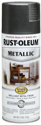 RUST-OLEUM Stops Rust Metallic Black Spray Paint 312 ml