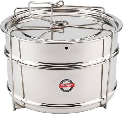 Embassy Cooker Separator Set Suitable for Prestige 5 Ltrs Deluxe & 5.5 Ltrs Popular Outer Lid Pressure Cookers Stainless Steel Steamer