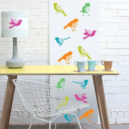Arhat Stencils BIRDS ASR-E142 GLOSSY PVC (Wall Décor & Art) Stencil