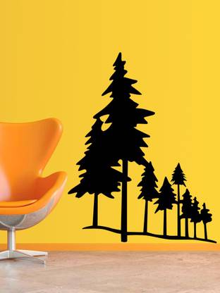 Trends on WALL 76 cm Pine tree Forest Self Adhesive Sticker