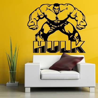 Decor Villa 48 cm Decor villa The hulk Wall decal & sticker Black Color Medium size - 48*43 Cm Self Adhesive Sticker