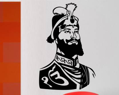 Decor City 58 cm guru gobind singh Self Adhesive Sticker