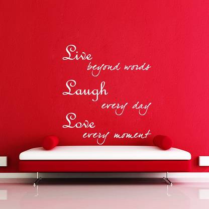 DECOR KAFE 73 cm Decor Kafe Live Laugh Love Wall Decal Self Adhesive Sticker