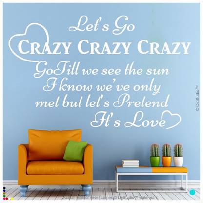 DeStudio 61 cm Let'S Go Crazy Self Adhesive Sticker
