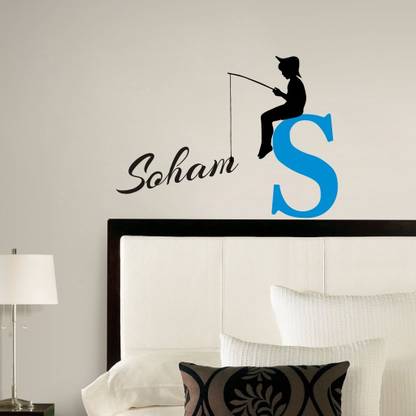 DECOR KAFE 55.88 cm Fishing Style Name SOHAM Wall Covering Size : (56 X 36 CM ) Self Adhesive Sticker