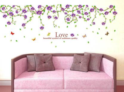 Aquire 70 Wall Stickers Floral Vine Climbing Border Design Ceiling Beautiful Clematis Barbara Dibley Self Adhesive Sticker