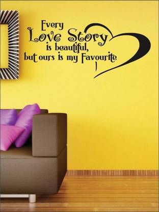 wall1ders 45.72 cm Favourite Love Story Self Adhesive Sticker