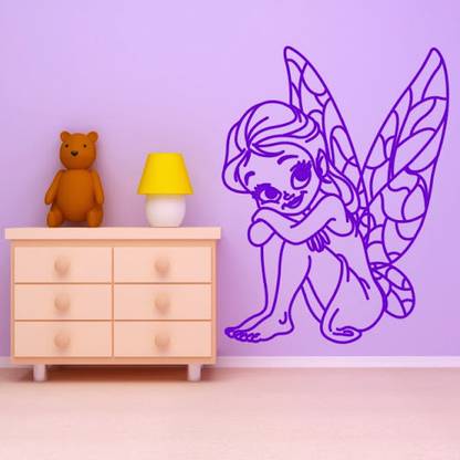 DeStudio 135 cm DeStudio Adorable Fairy Sitting Wall Stickers Size GIANT Removable Sticker