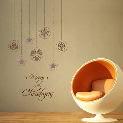 Creatick Studio 30.48 cm Christmas Stars Wall Decal Self Adhesive Sticker