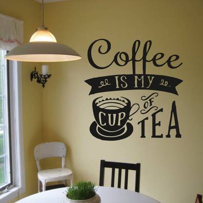 Decor Villa 30.48 cm Decor Villa Coffee is Kitchen Wall Sticker Small - Size (12 x 12) Inch Sticker