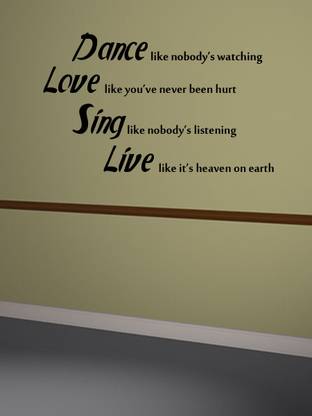Trends on WALL 100 cm Dance Love Sing Live Self Adhesive Sticker