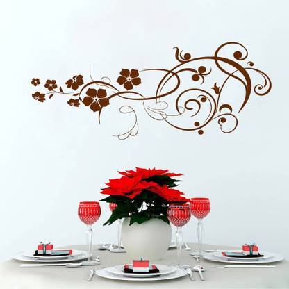 Decor Villa 88 cm Decor villa Big Flower Wall Decal & Sticker Self Adhesive Sticker