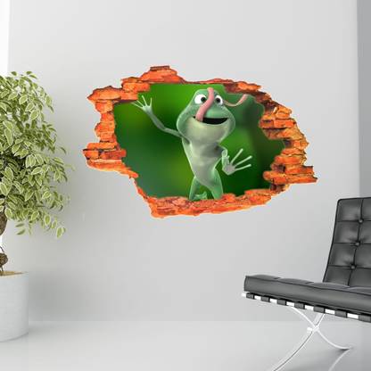 Creatick Studio 73.66 cm Funny Chameleon 3D Sticker